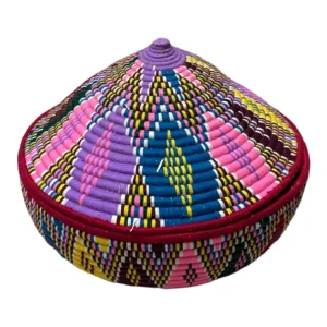 Ethiopian/Eritrea Colorful Hand Woven Mesob(Yekiri Agelgil - Fetli Agelgil) - Image 1